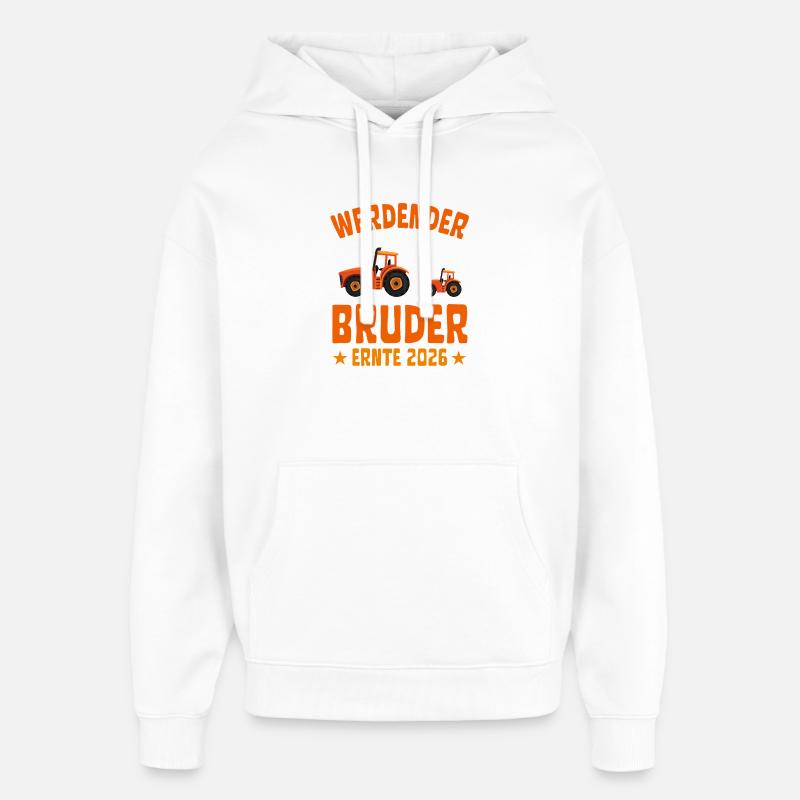 Werdender BRUDER Ernte 2026 Traktor - Oversized Unisex Hoodie von Stanley/Stella - Weiß