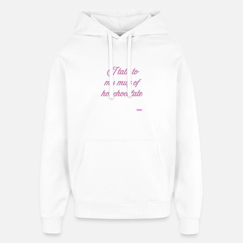 Tasse de chocolat chaud - Sweat à capuche unisexe Stanley/Stella Oversized - blanc