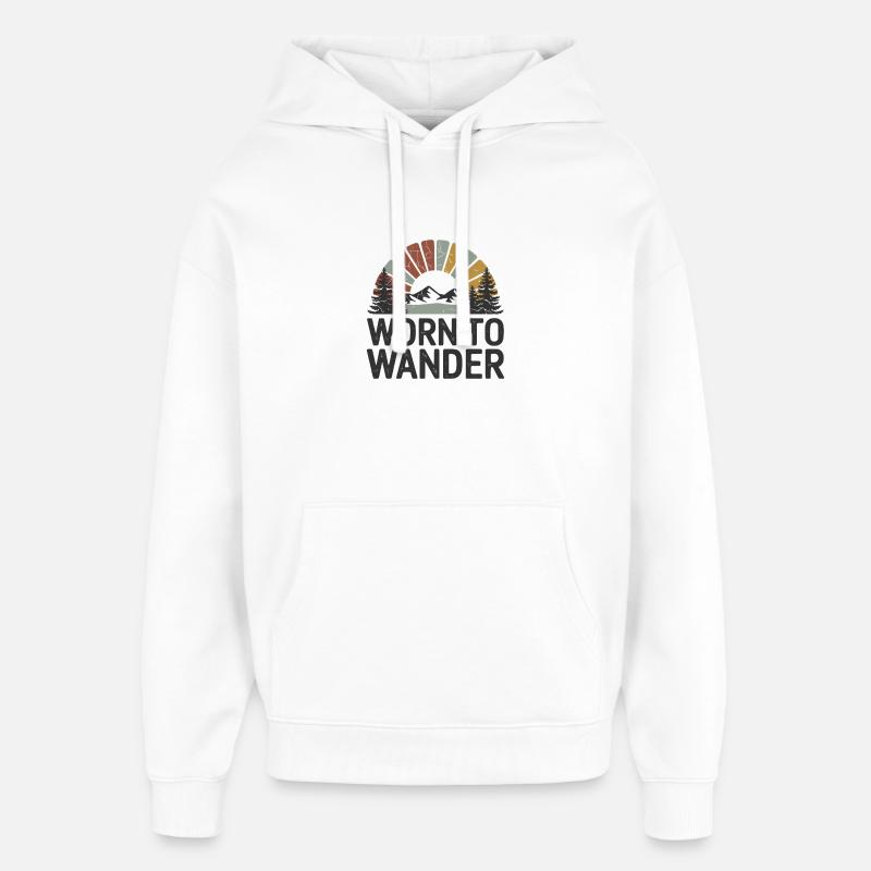Grunge rétro – Usé pour se promener - Sweat à capuche unisexe Stanley/Stella Oversized - blanc