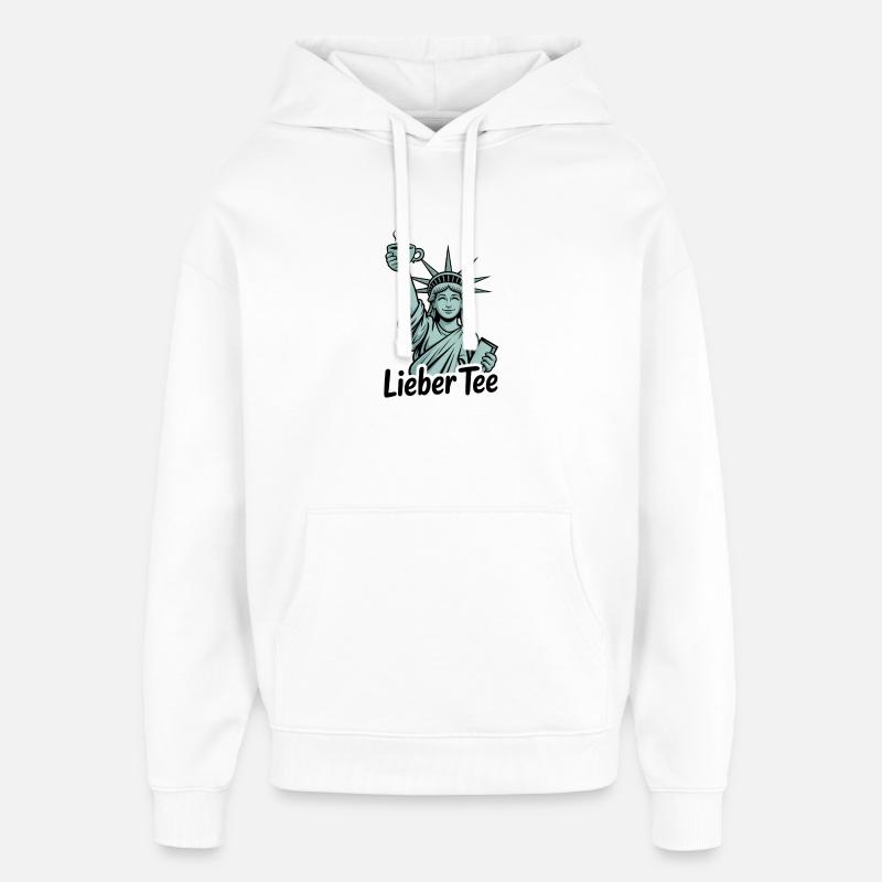 Statue de la Liberté Dear Tea - Sweat à capuche unisexe Stanley/Stella Oversized - blanc