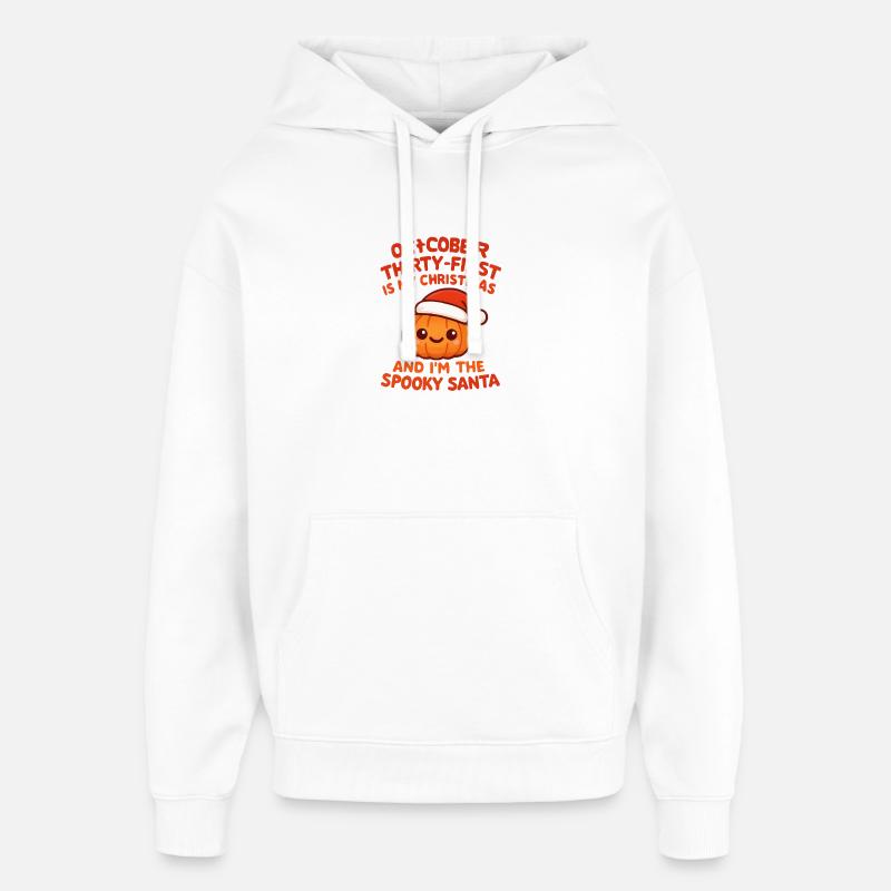 Halloween - Citrouille - 31 octobre - Sweat à capuche unisexe Stanley/Stella Oversized - blanc