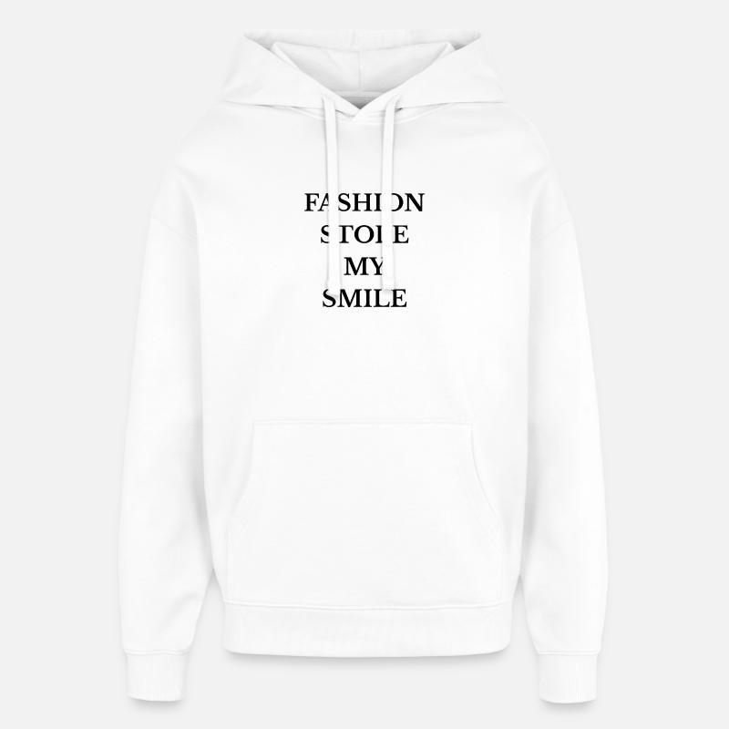 Die Mode hat mein Lächeln gestohlen - Oversized Unisex Hoodie von Stanley/Stella - Weiß