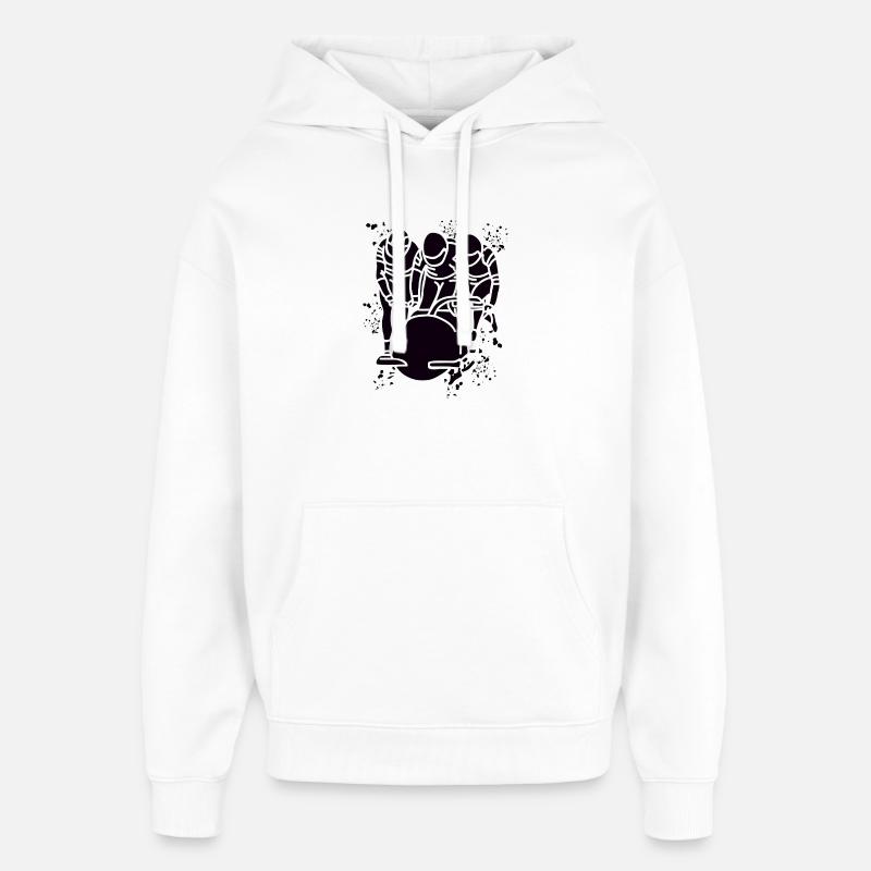 Bobsleigh Bobsleigh Bobsleigh à quatre - Sweat à capuche unisexe Stanley/Stella Oversized - blanc