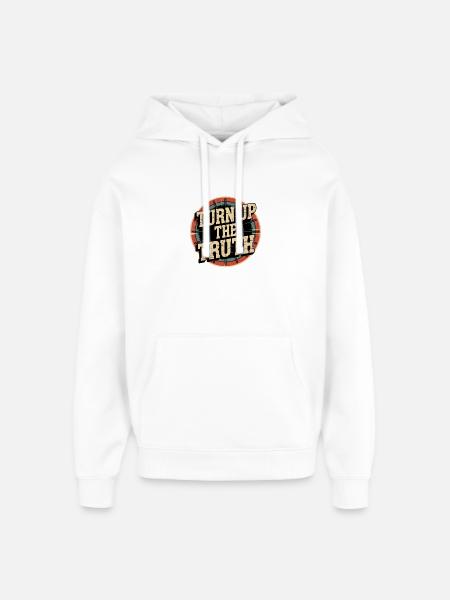 Retro Grunge – Montez la vérité - Sweat à capuche unisexe Stanley/Stella Oversized - blanc