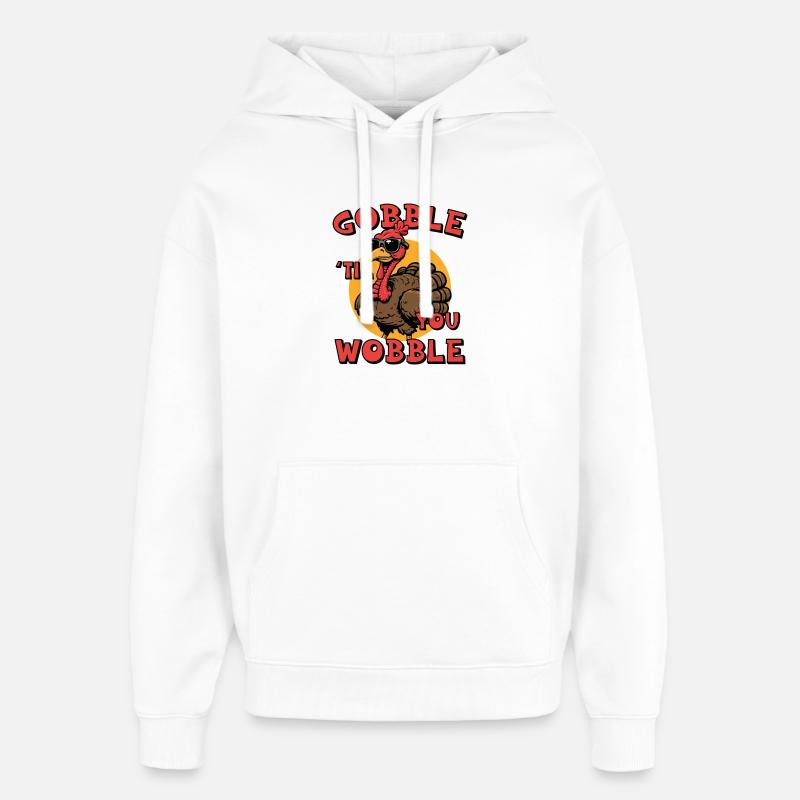 Verschlinge, bis du wackelst - Oversized Unisex Hoodie von Stanley/Stella - Weiß