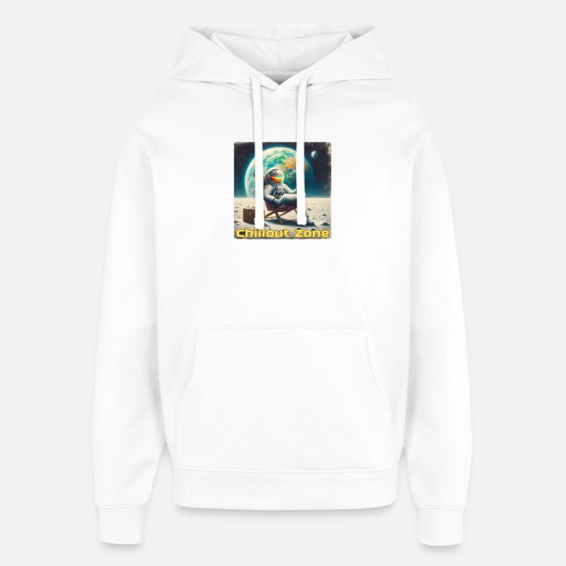 Astronaute de la zone de détente - Sweat à capuche unisexe Stanley/Stella Oversized - blanc