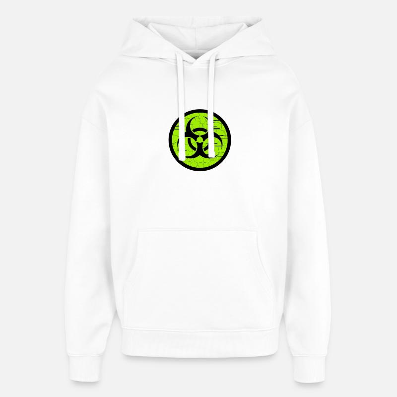 underground Biohazard - Sweat à capuche unisexe Stanley/Stella Oversized - blanc