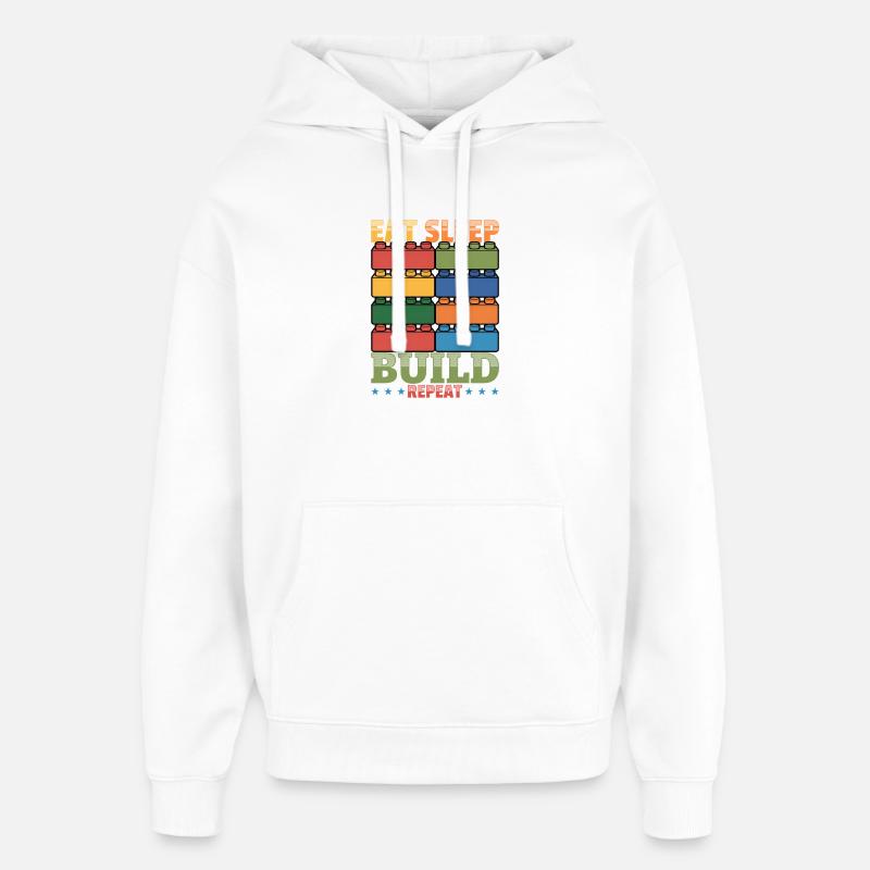Blocs de construction Enfants Brick Builder - Sweat à capuche unisexe Stanley/Stella Oversized - blanc