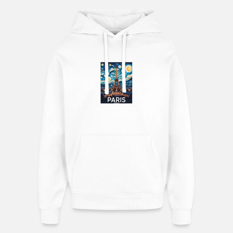 Paris - Sweat à capuche unisexe Stanley/Stella Oversized - blanc