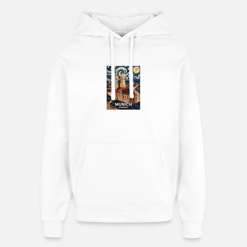 Munich - Sweat à capuche unisexe Stanley/Stella Oversized - blanc