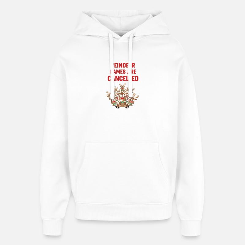 Jeux de rennes Annulé Design - Sweat à capuche unisexe Stanley/Stella Oversized - blanc