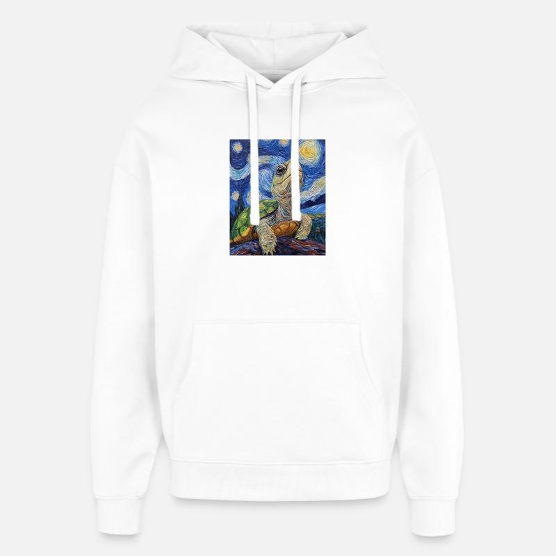 Schildkröte Van Gogh Style - Oversized Unisex Hoodie von Stanley/Stella - Weiß