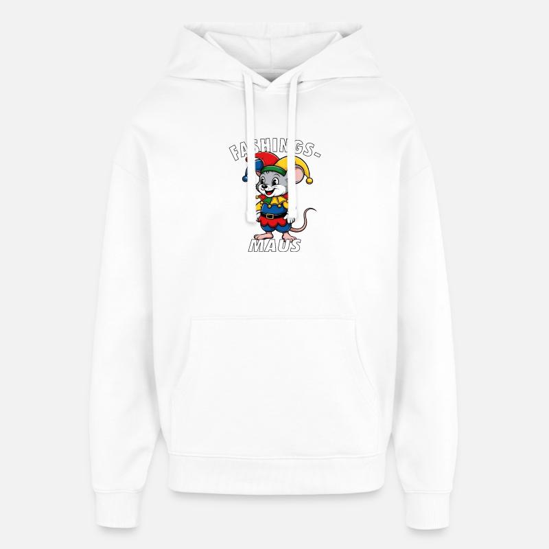 SOURIS DE CARNAVAL - Sweat à capuche unisexe Stanley/Stella Oversized - blanc