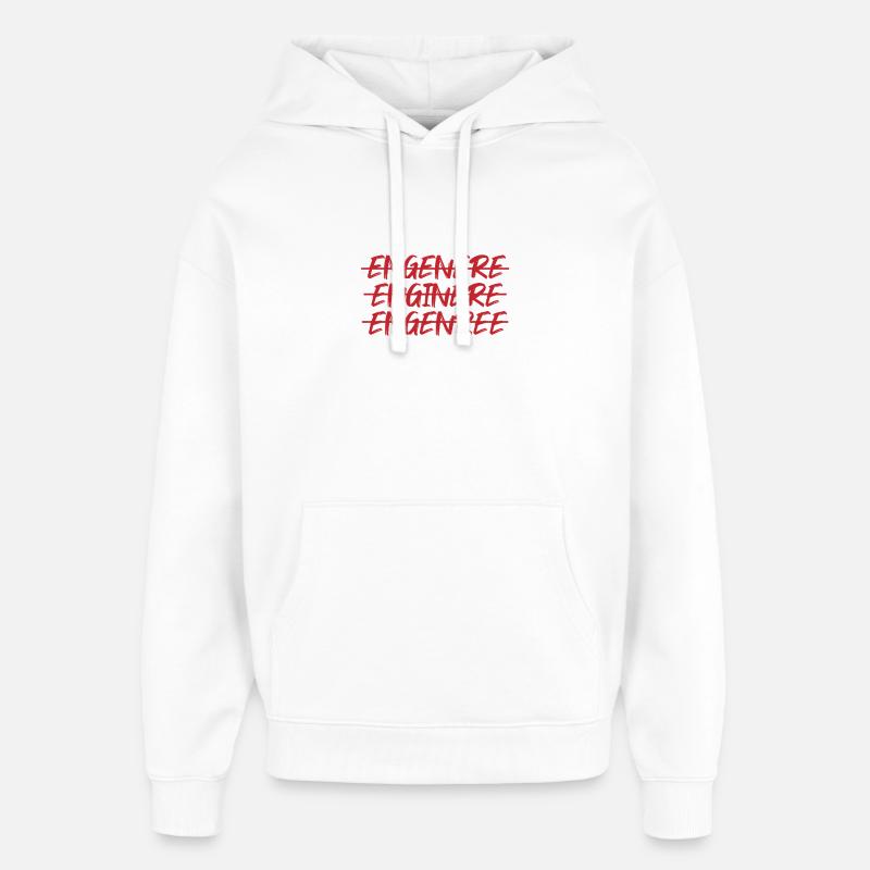 Math Math Math Teacher Mathematician - Oversized Unisex Hoodie by Stanley/Stella - white