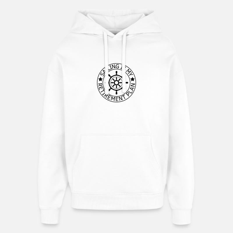 Citation de marin Retraite Voile - Sweat à capuche unisexe Stanley/Stella Oversized - blanc
