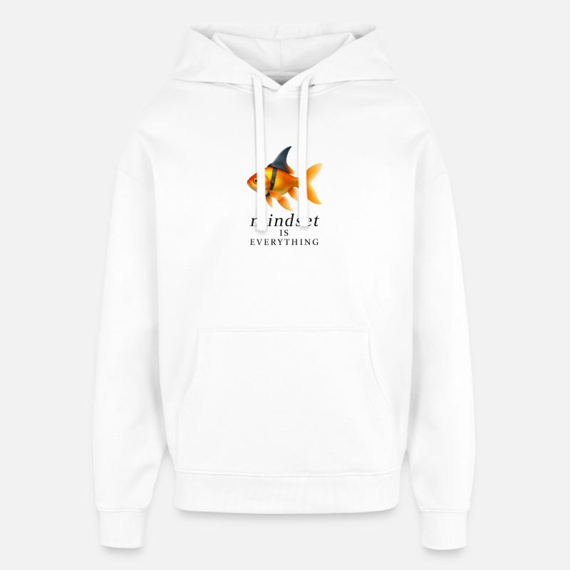 Goldfish Mindset Conception de harnais, Motivation - Sweat à capuche unisexe Stanley/Stella Oversized - blanc