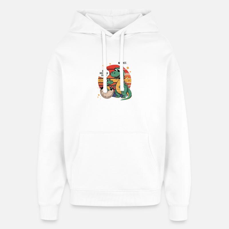 Dino Question Dieu-Existence - Sweat à capuche unisexe Stanley/Stella Oversized - blanc