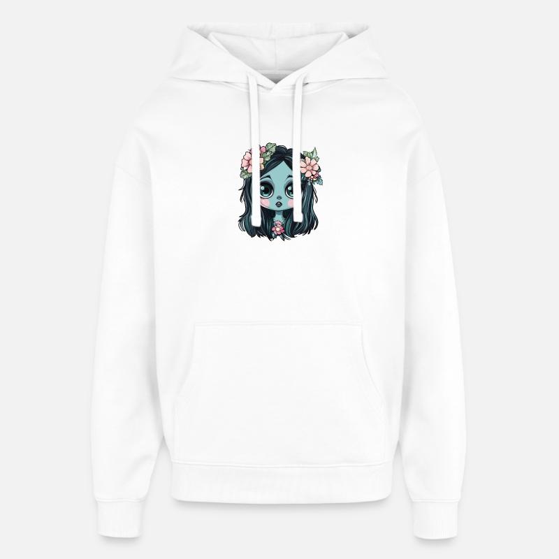 Demoiselle d’honneur bleue avec couronne - Sweat à capuche unisexe Stanley/Stella Oversized - blanc