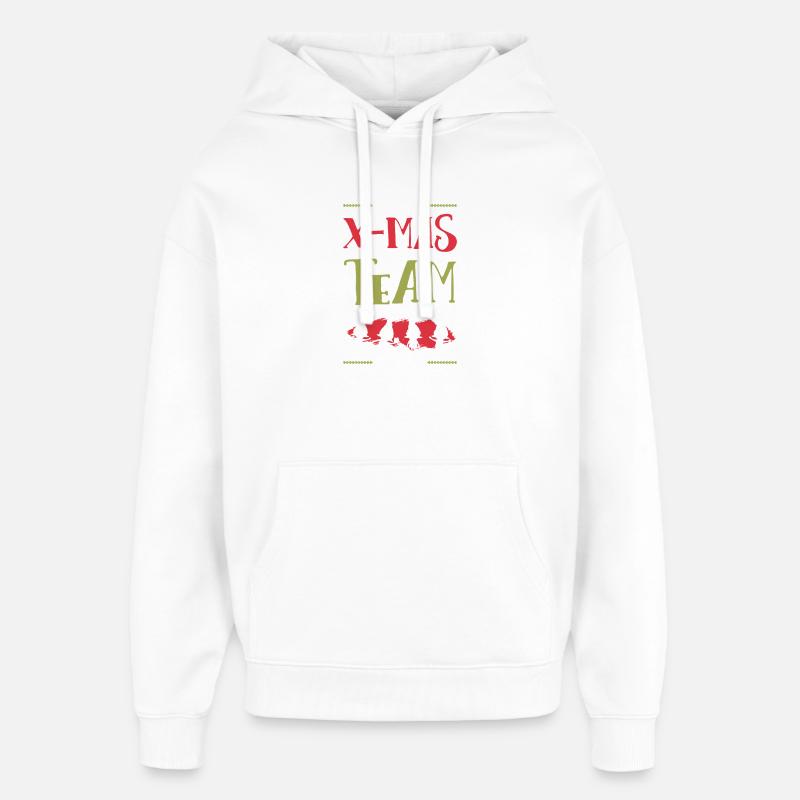 L’équipe X-Mas - Sweat à capuche unisexe Stanley/Stella Oversized - blanc