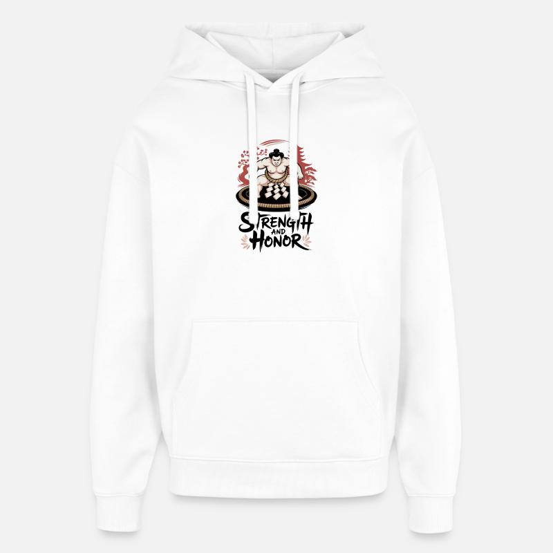 Gardien de l’anneau de sumo - Sweat à capuche unisexe Stanley/Stella Oversized - blanc
