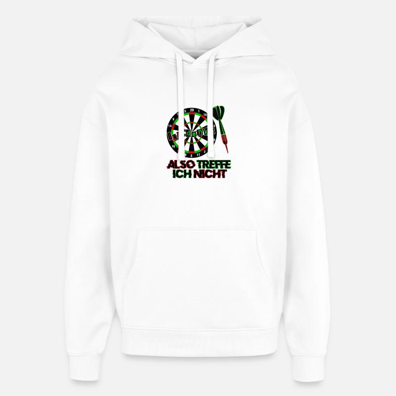 Fléchettes Fléchettes Dartspfeil - Sweat à capuche unisexe Stanley/Stella Oversized - blanc