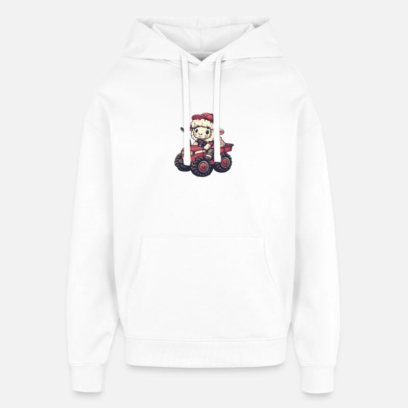 Éleveur de tracteurs à moutons - Sweat à capuche unisexe Stanley/Stella Oversized - blanc