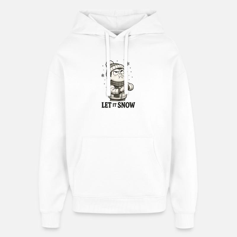 Que neige ironie - Sweat à capuche unisexe Stanley/Stella Oversized - blanc