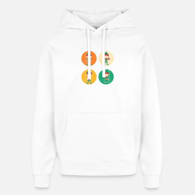 Noël Elfe de Noël Noël - Sweat à capuche unisexe Stanley/Stella Oversized - blanc