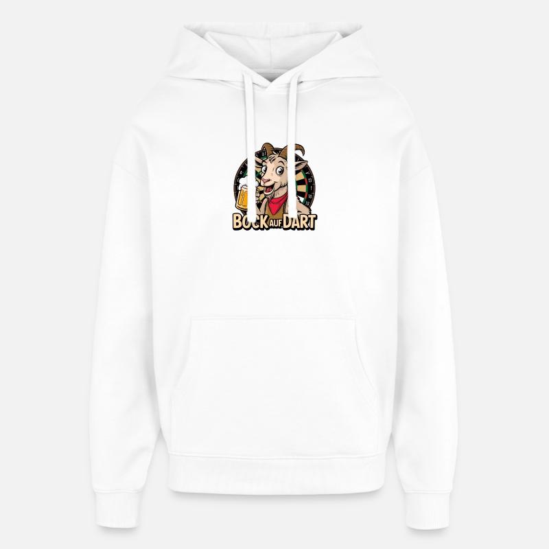 Bock Auf Dart Ziege Mit Bierkrug - Oversized Unisex Hoodie von Stanley/Stella - Weiß
