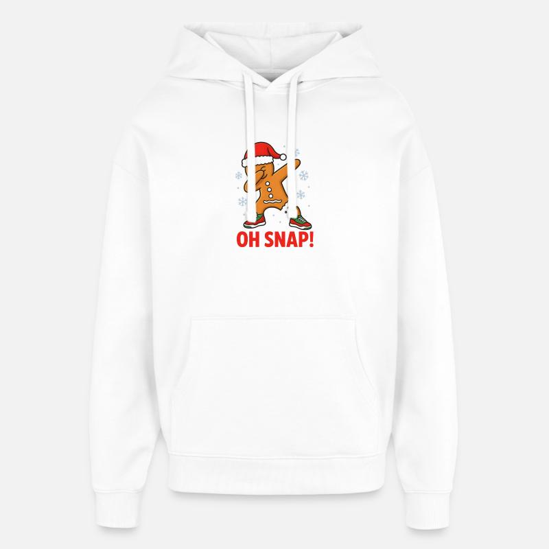 Dabbing Lebkuchenmann Oh Snap! Xmas Design - Oversized Unisex Hoodie von Stanley/Stella - Weiß