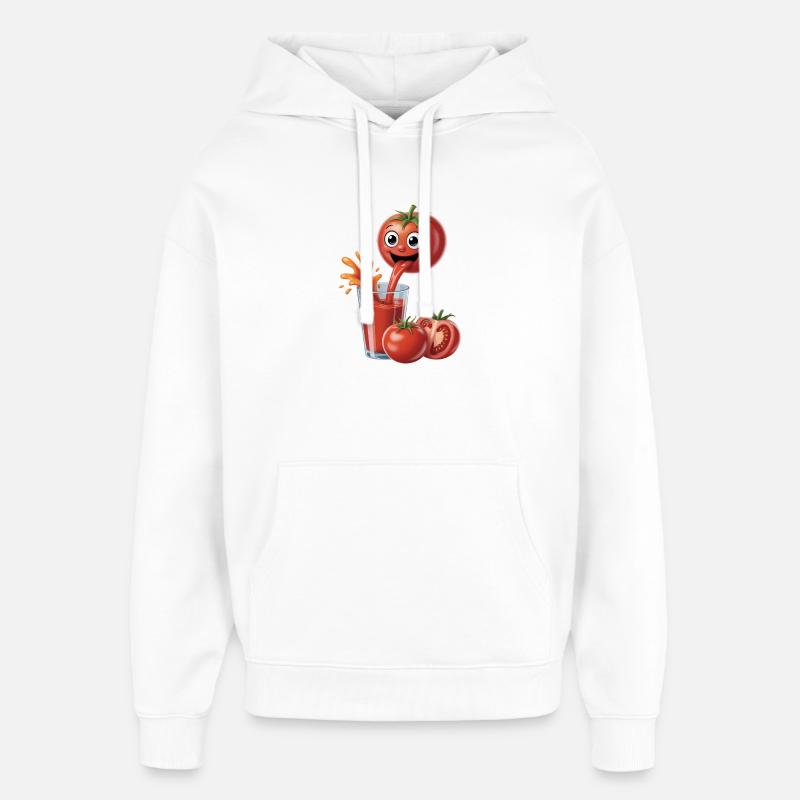 Jus de tomate Tomate Tomate - Sweat à capuche unisexe Stanley/Stella Oversized - blanc