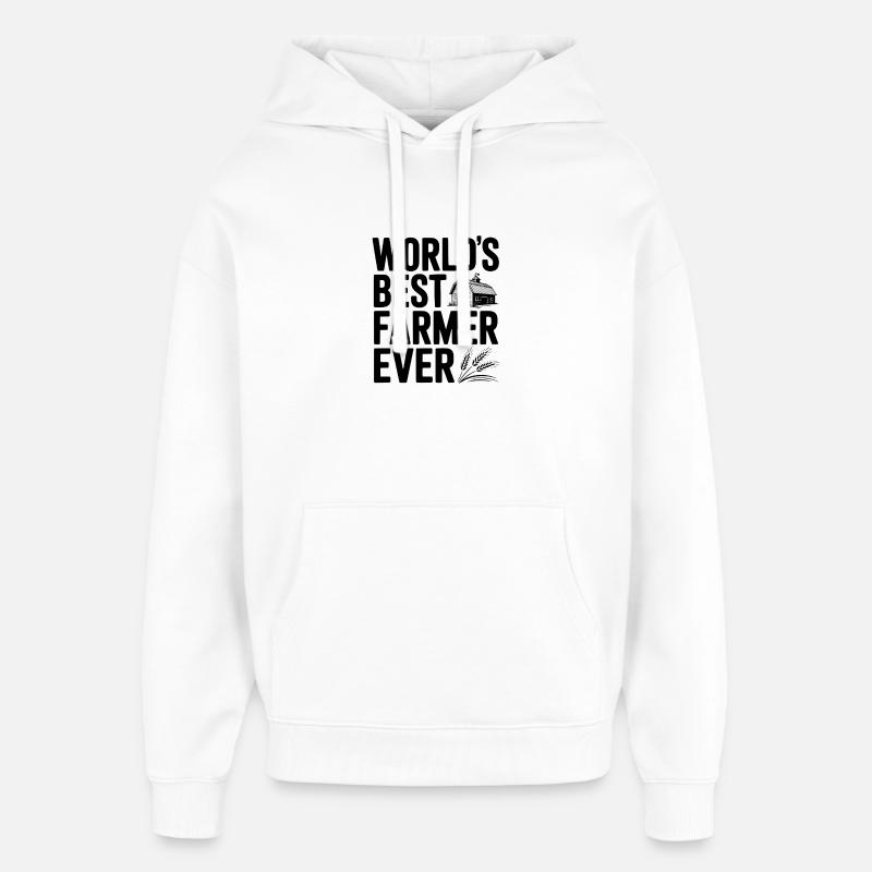 Le meilleur fermier du monde - Sweat à capuche unisexe Stanley/Stella Oversized - blanc