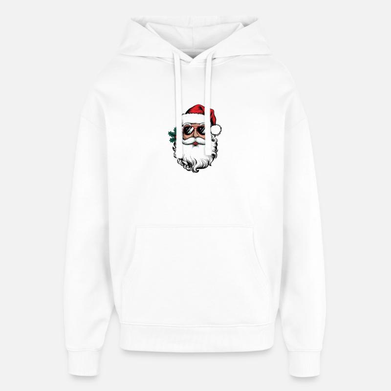 Look lunettes de soleil Santa Chill - Sweat à capuche unisexe Stanley/Stella Oversized - blanc