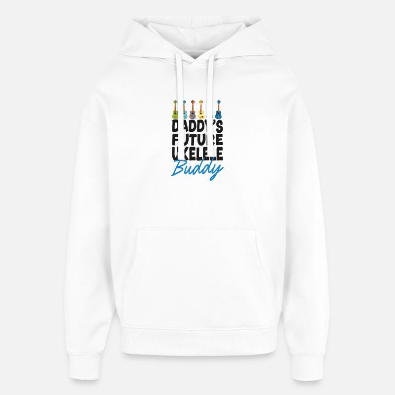 Ukulélé hawaïen Uke Daddy’s - Sweat à capuche unisexe Stanley/Stella Oversized - blanc