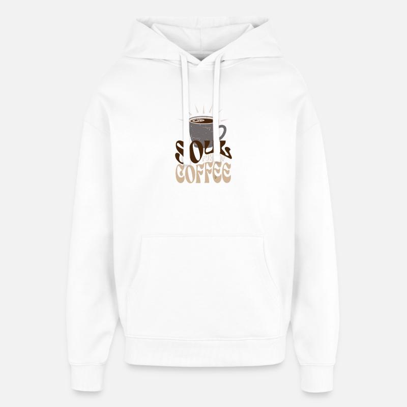 Amateurs de café - Diction - Sweat à capuche unisexe Stanley/Stella Oversized - blanc