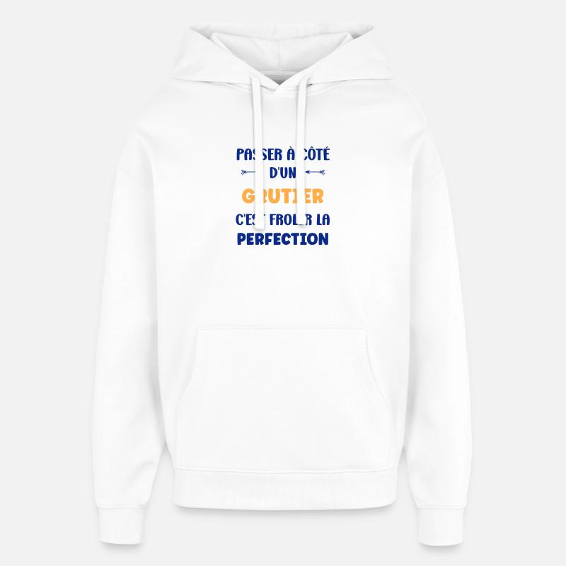 Passer à côté d’un grutier - Sweat à capuche unisexe Stanley/Stella Oversized - blanc