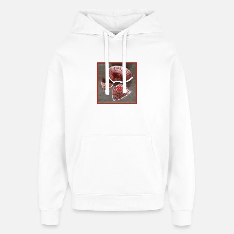 Motif de coquille brisée - Sweat à capuche unisexe Stanley/Stella Oversized - blanc