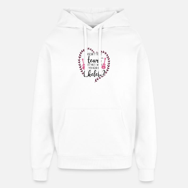 Le ukulélé hawaïen n’est pas ton - Sweat à capuche unisexe Stanley/Stella Oversized - blanc
