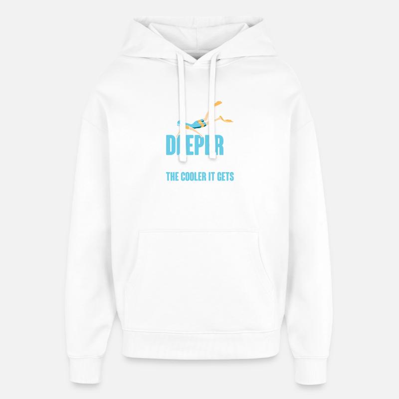 Plongeur Plongeur Snorkeling Plongeur récréatif - Sweat à capuche unisexe Stanley/Stella Oversized - blanc