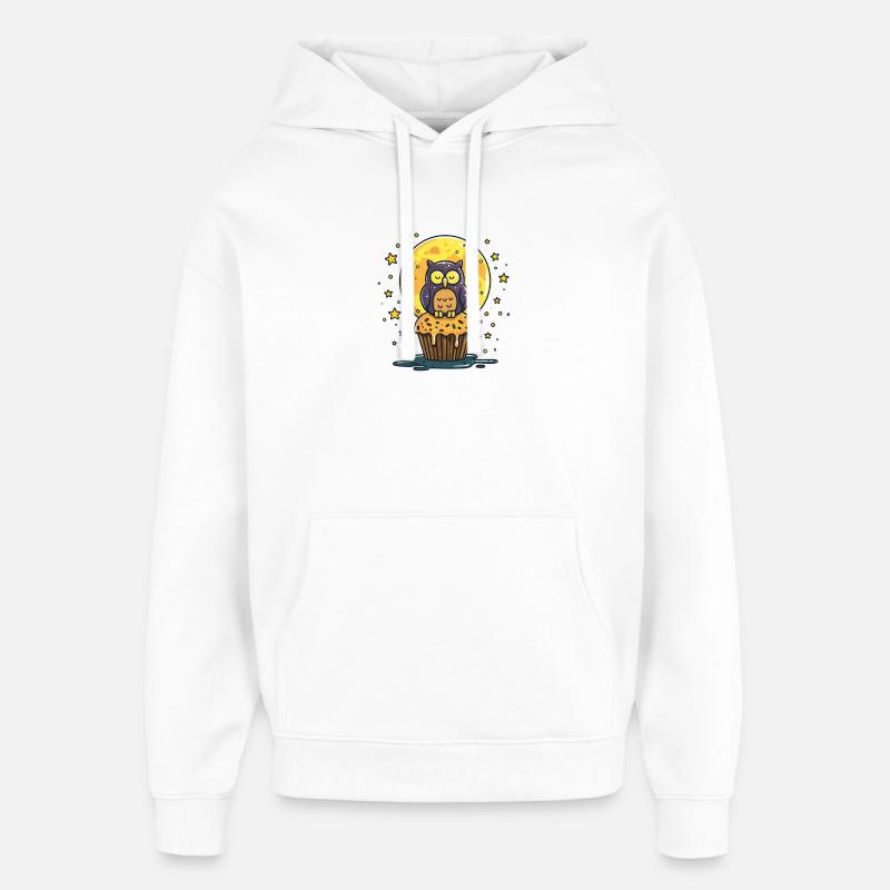 Cupcake des Noctambules - Sweat à capuche unisexe Stanley/Stella Oversized - blanc
