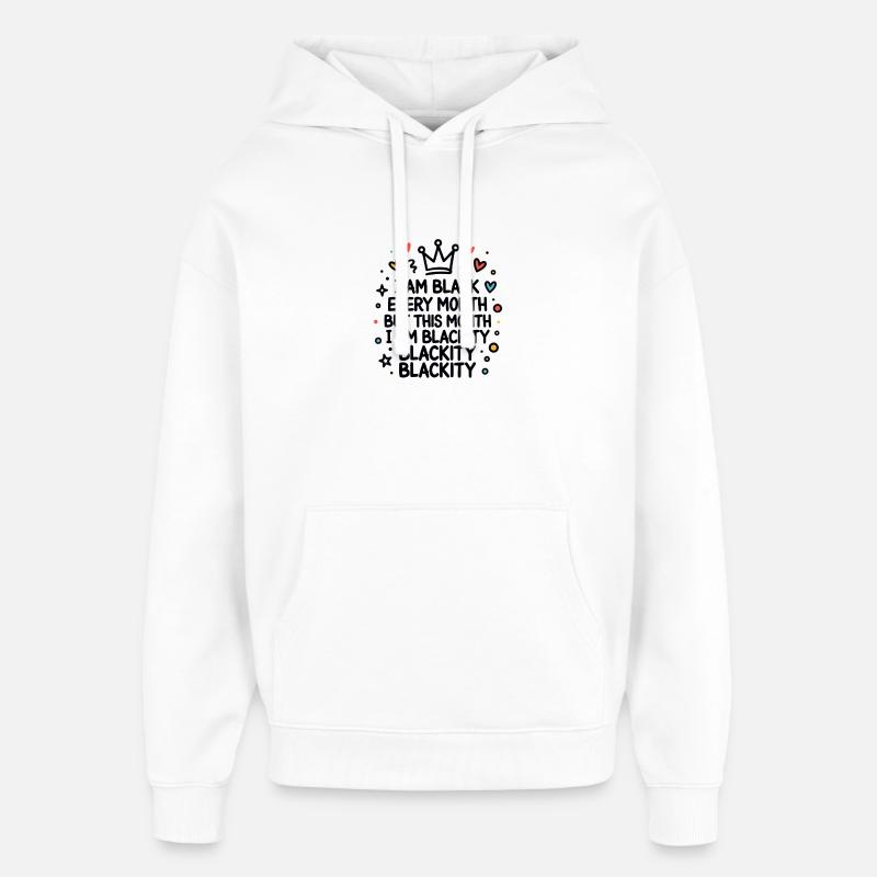 Déclaration d’Autonomisation de la Noirceur Noirceur - Sweat à capuche unisexe Stanley/Stella Oversized - blanc