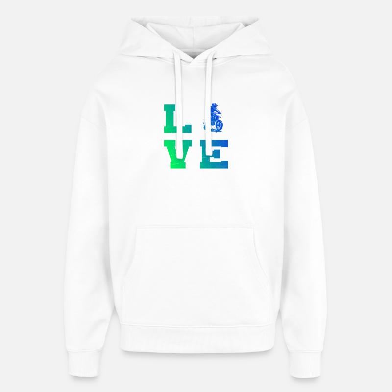 Déclaration pour tous les motocross - Sweat à capuche unisexe Stanley/Stella Oversized - blanc