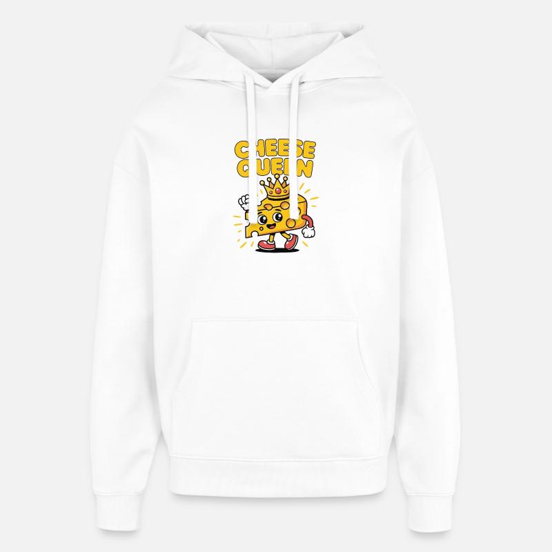 Cheese Queen – Fromage à couronne - Sweat à capuche unisexe Stanley/Stella Oversized - blanc