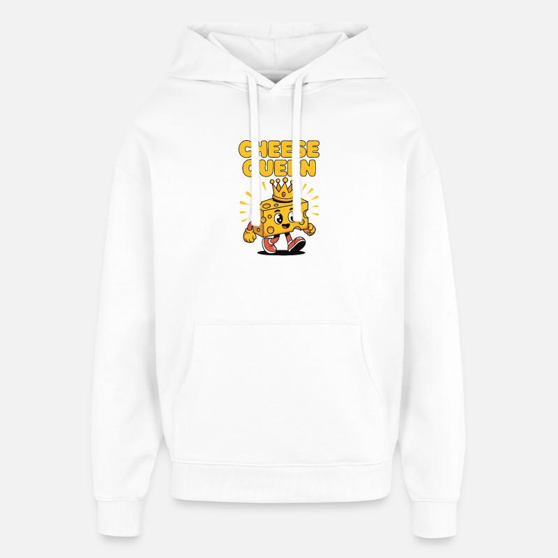 Cheese Queen – Fromage à couronne - Sweat à capuche unisexe Stanley/Stella Oversized - blanc