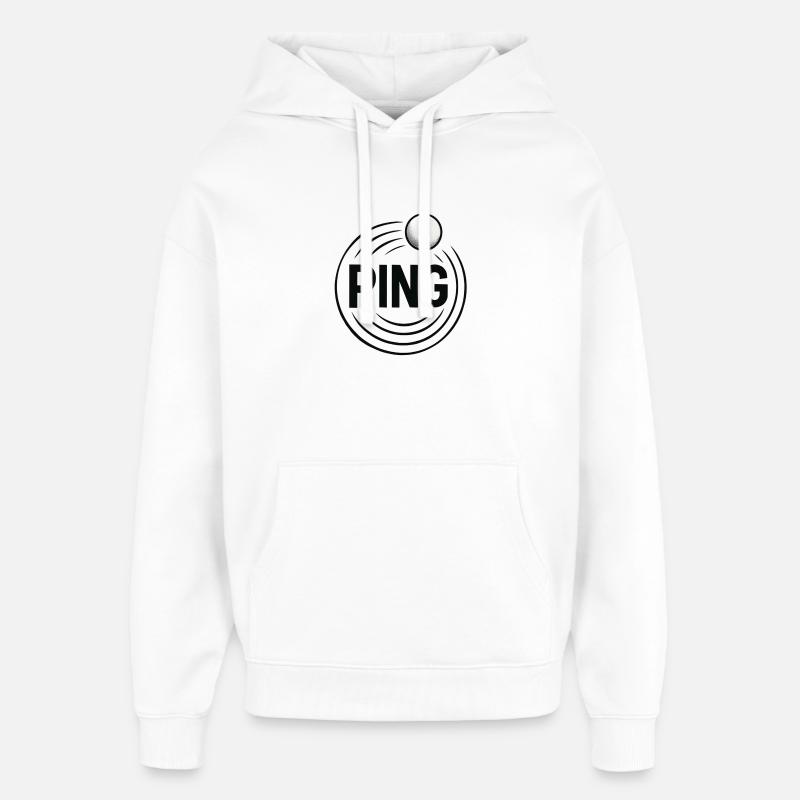 Ping Pong - Tennis de Table - Sweat à capuche unisexe Stanley/Stella Oversized - blanc