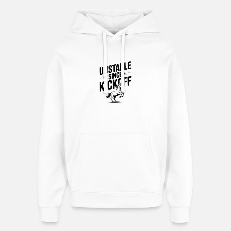 Instable depuis le coup d’envoi - Sweat à capuche unisexe Stanley/Stella Oversized - blanc