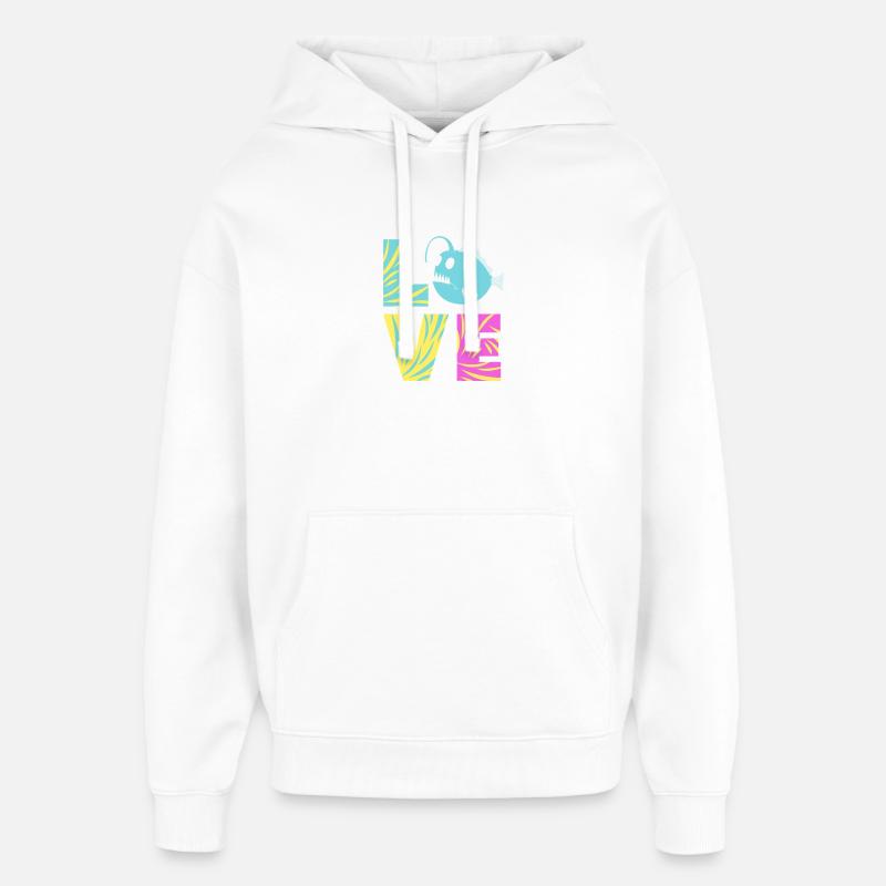 Poisson-grenouille - Sweat à capuche unisexe Stanley/Stella Oversized - blanc