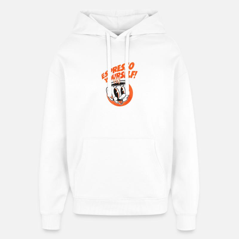 Espresso, votre style café - Sweat à capuche unisexe Stanley/Stella Oversized - blanc