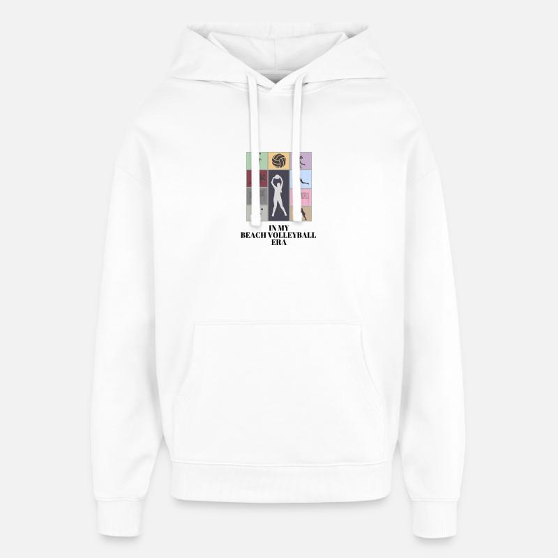 À mon époque de beach-volley - Sweat à capuche unisexe Stanley/Stella Oversized - blanc