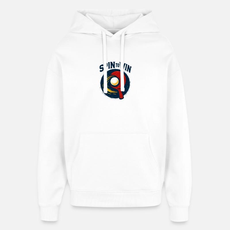 Spin to Win - Ping Pong - Sweat à capuche unisexe Stanley/Stella Oversized - blanc